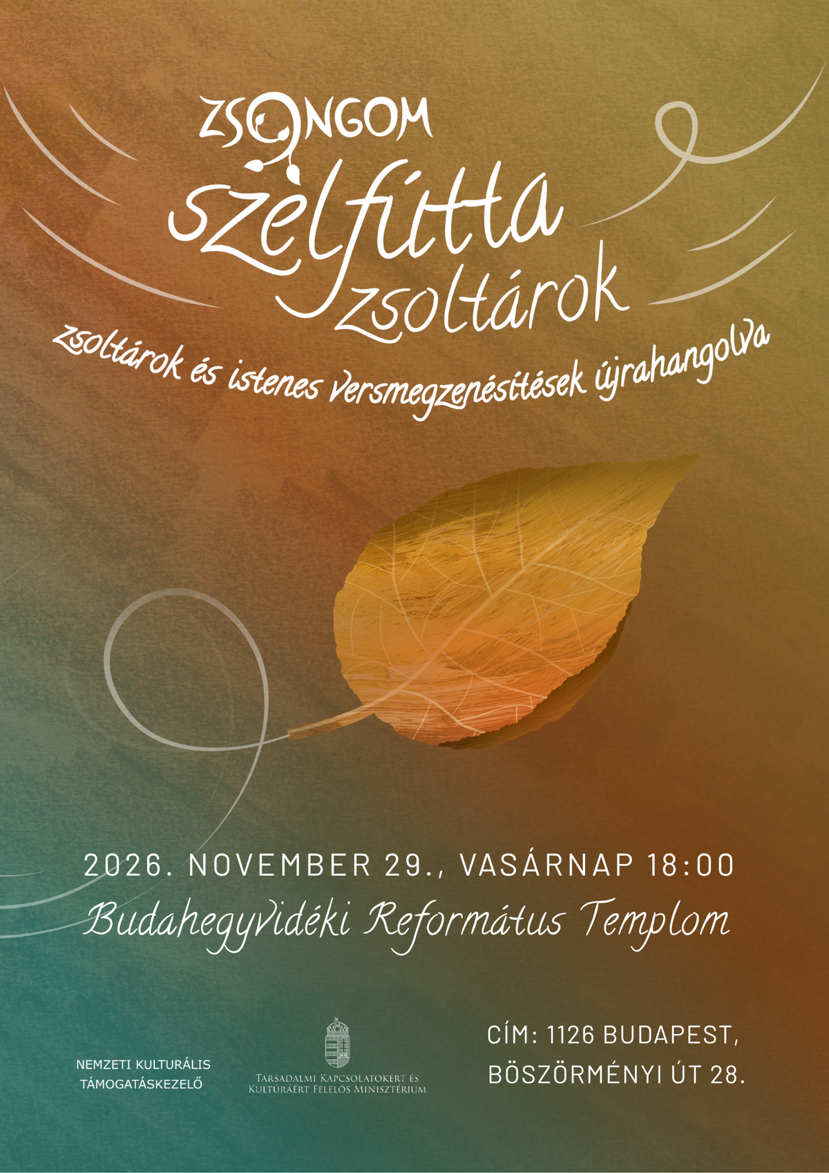 "Szélfútta zsoltárok" - a Zsongom zenekar koncertje templomunkban - 2026.11.29.